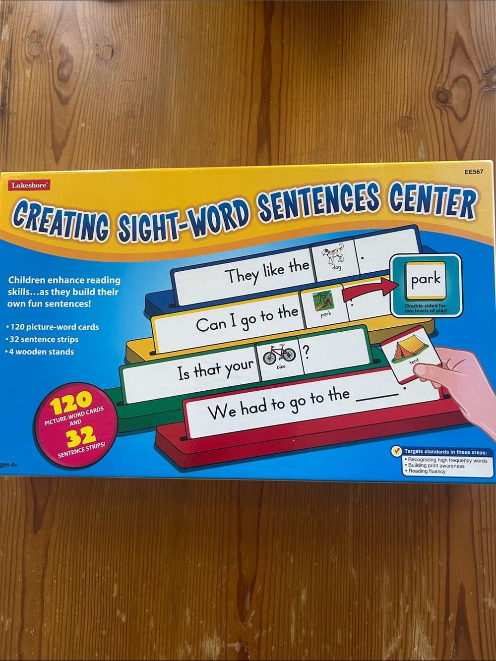 NEW Lakeshore Creating Sight-Word Sentences Center - Blue/Yellow